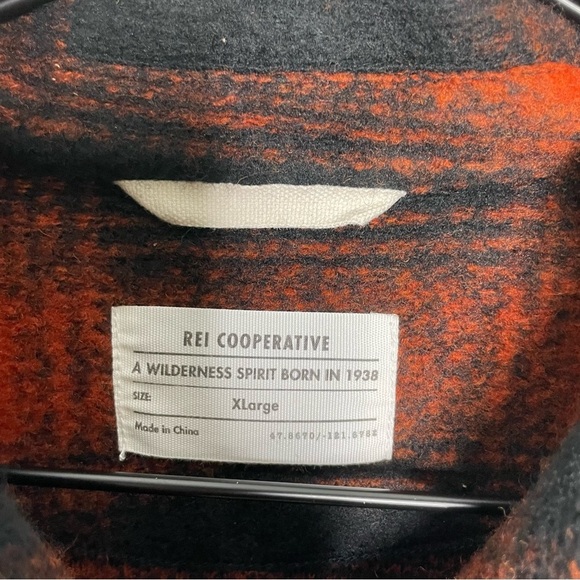 REI Co-op Farlands Shirt Jacket in Lake Plaid Black Copper Spice Mens XL - Picture 3 of 12